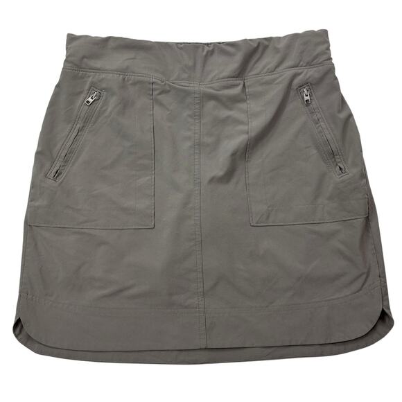 Athleta Womens Size 6T 6 TALL Chelsea Cargo Skort Mesh Inner Shorts Skirt Taupe - Picture 12 of 16